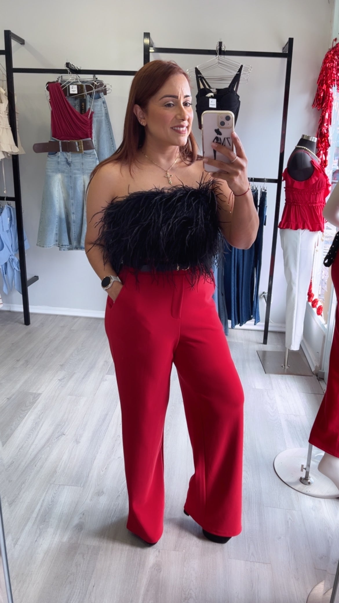 FEATHERS CROP TOP