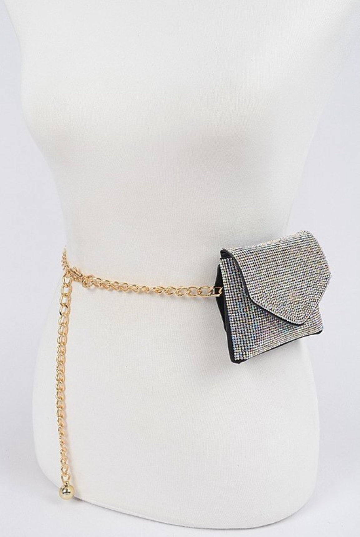 RHINESTONE POUCH BELT