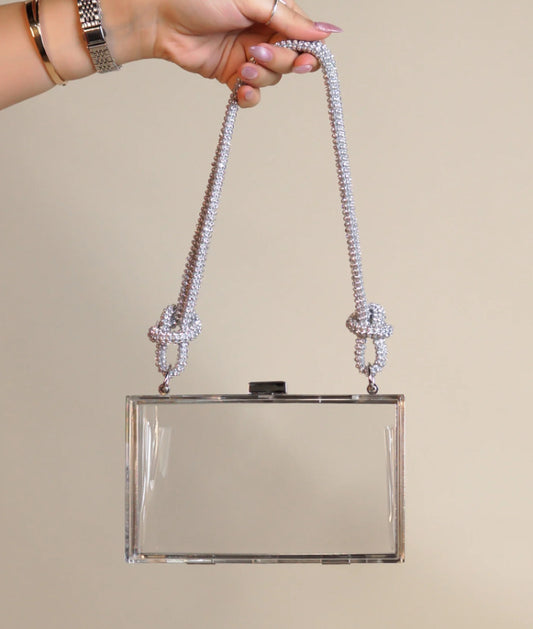 RHINESTONE & SILVER CLUTH