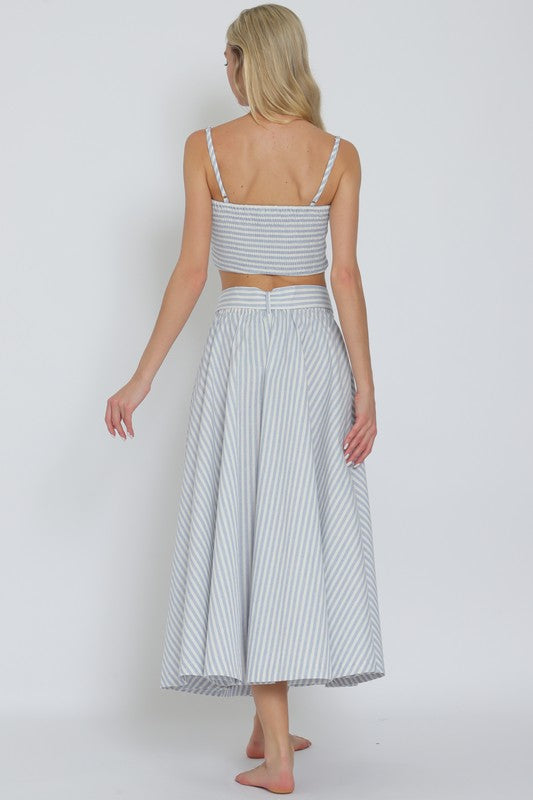 BELTED MIDI SKIRT SET