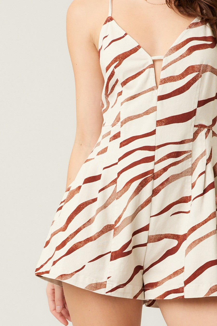 LEOPARD COTTON PRINTED ROMPER