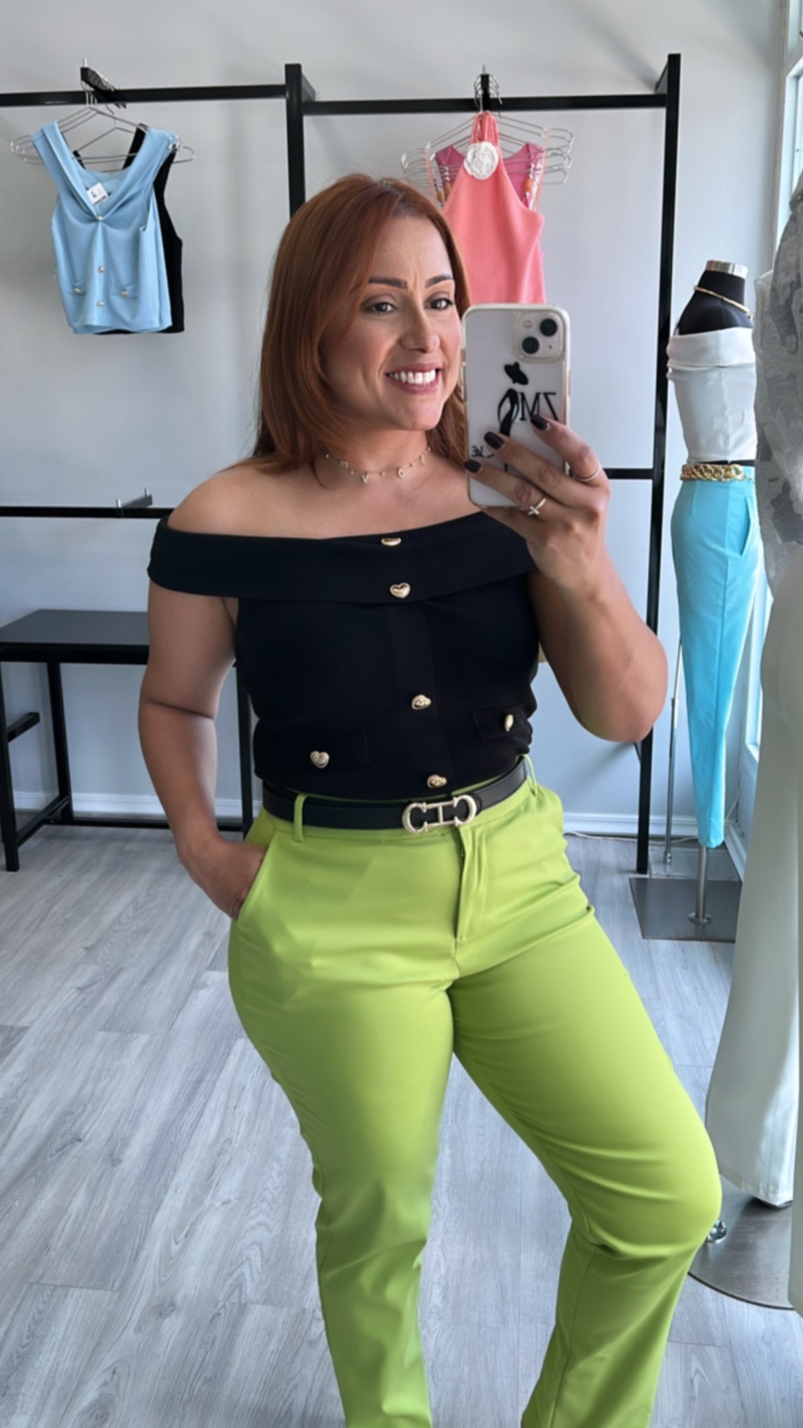 BLACK OFF SHOULDER TOP