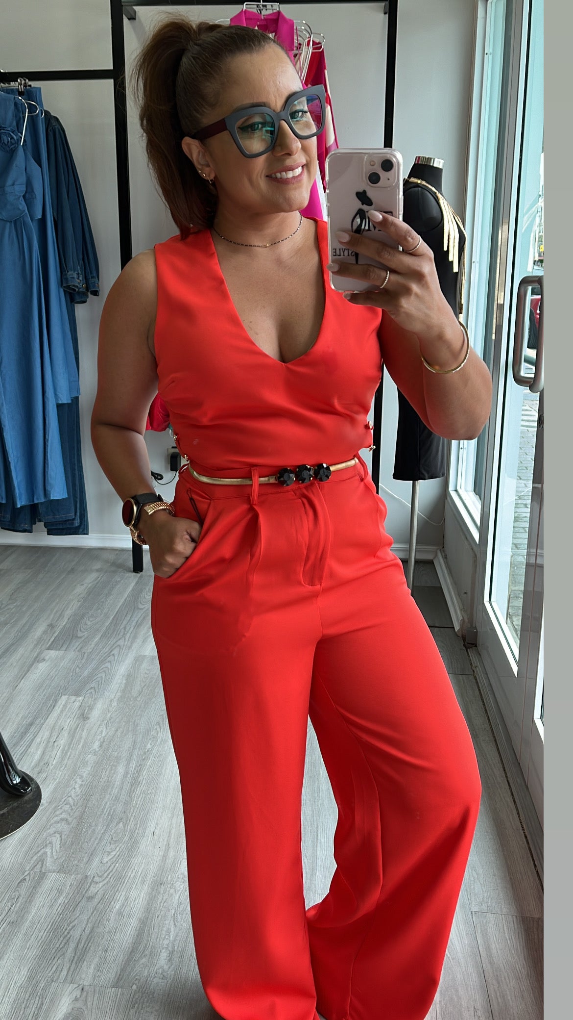 ORANGE PANT SET