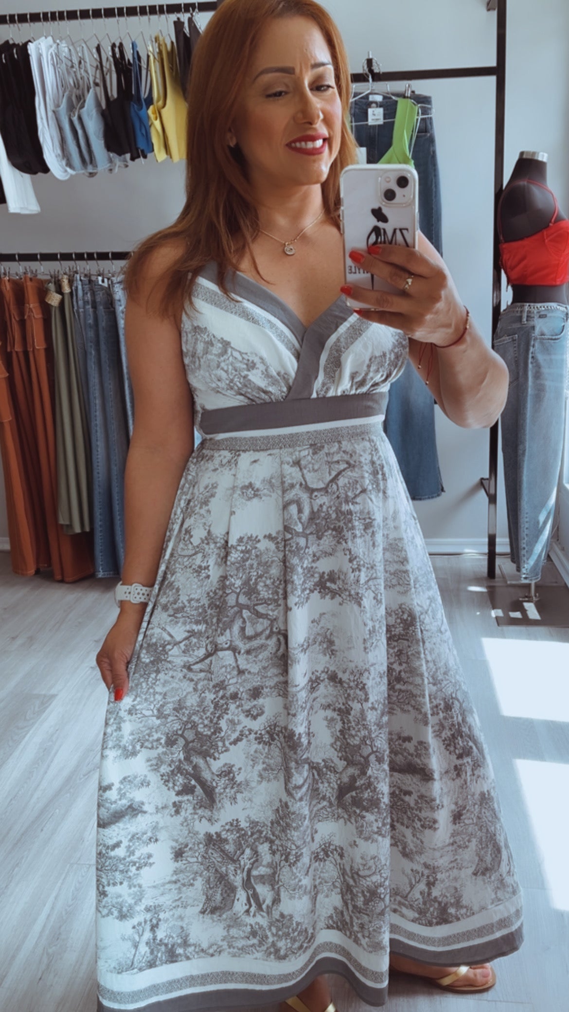 GREY MIDI DRESS