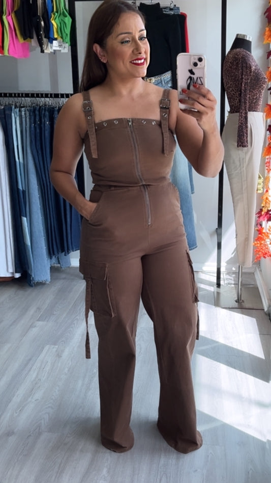 BROWN JUMPSUIT