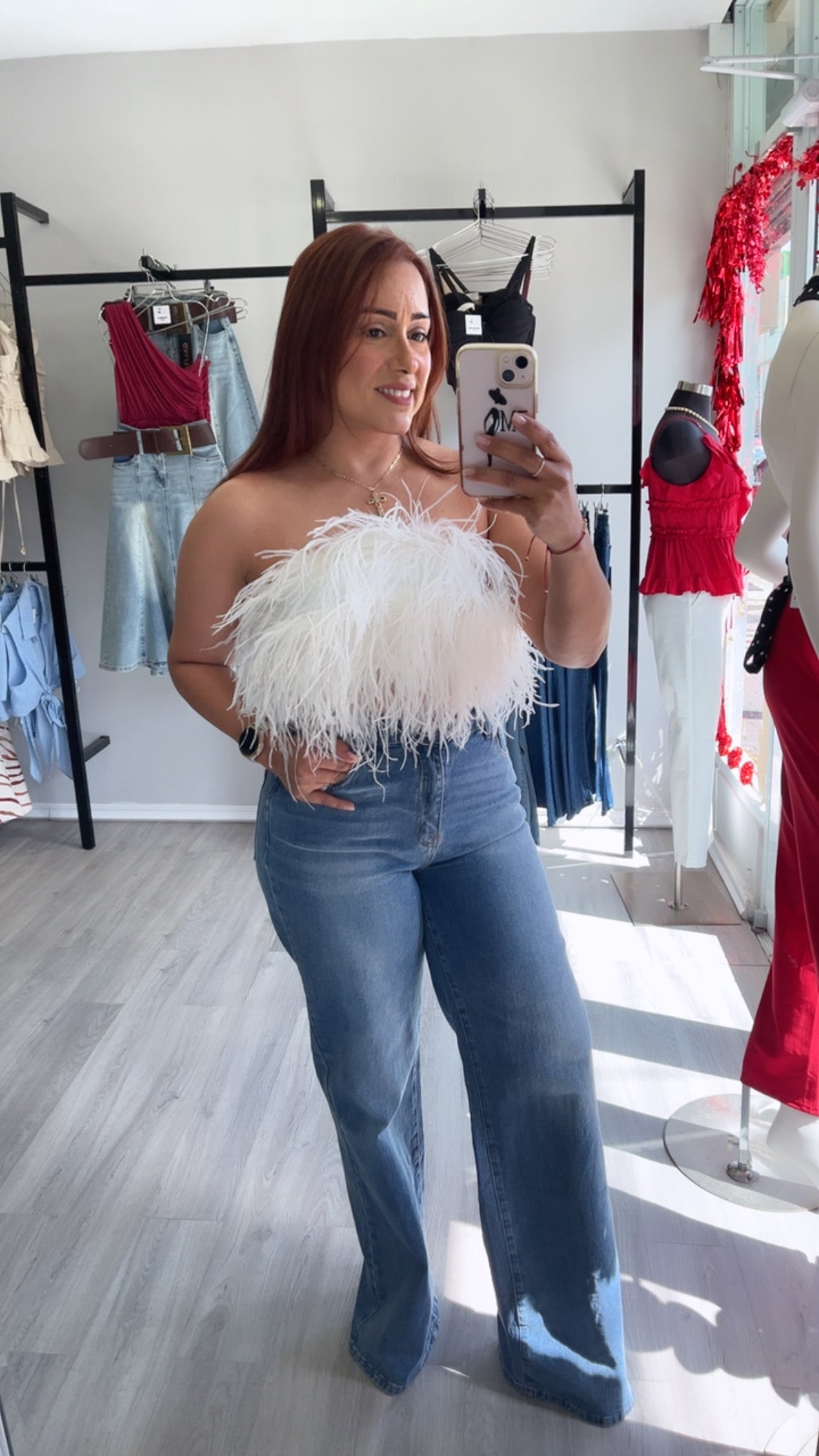 FEATHERS CROP TOP