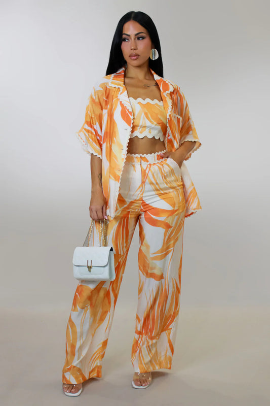 ORANGE PANT SET
