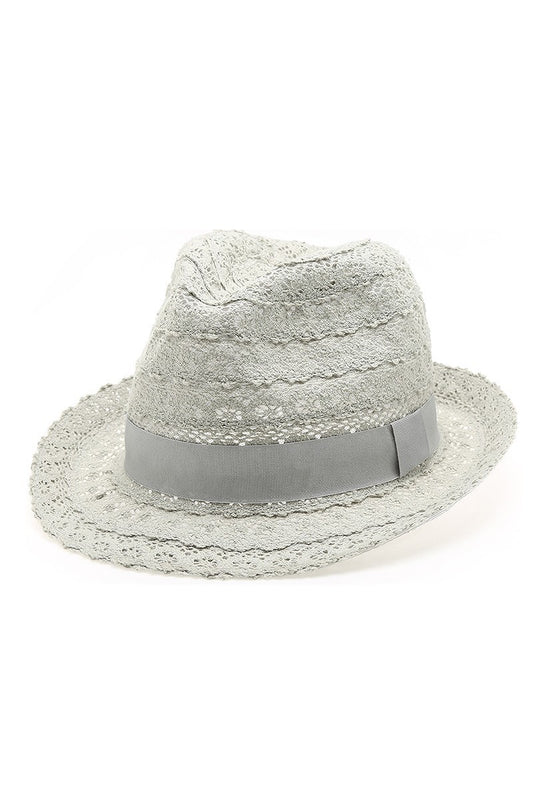LACE SUN HAT GREY
