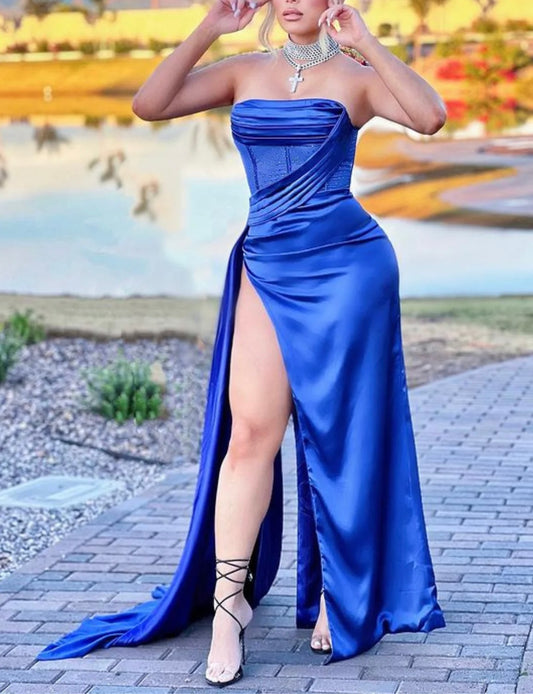 ROYAL BLUE PROM DRESS