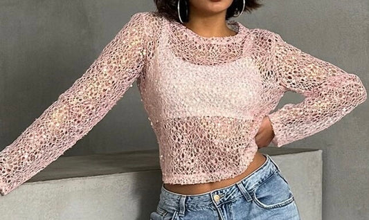 GLITTER & SHINE PINK TOP