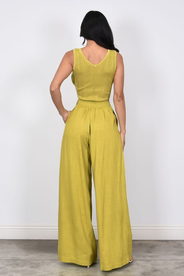 GREEN CASUAL PANT SET