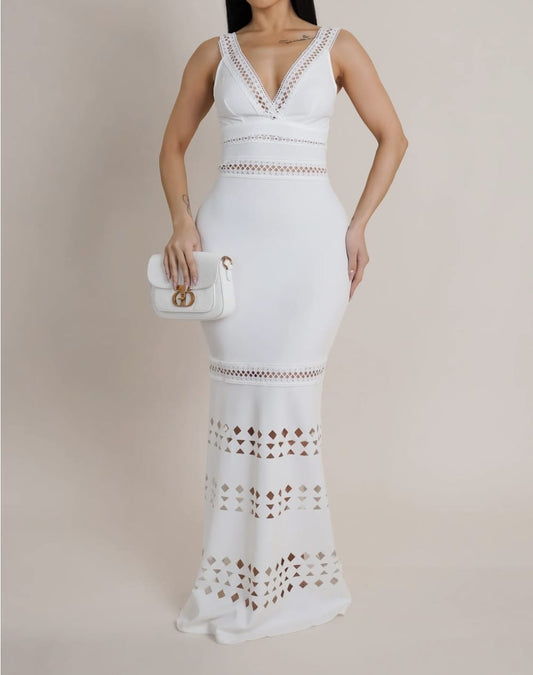 WHITE MAXI DRESS